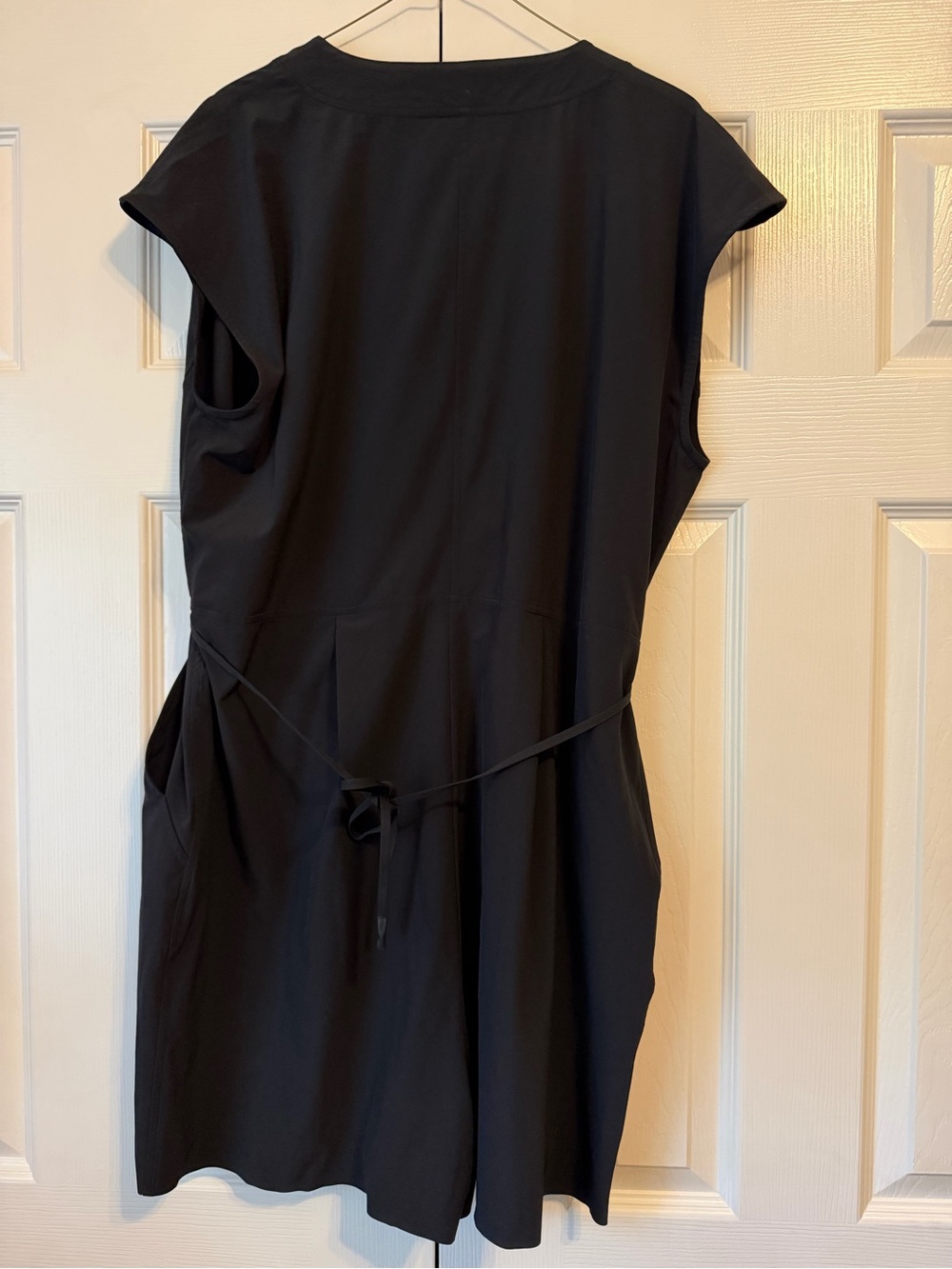 Black V-Neck Women’s Romper - Picture 2 of 4